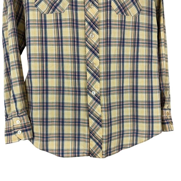 Kennington LTD Mens Plaid Button Down Shirt Sz 16.5 Vintage Western Long Sleeve - Picture 4 of 9
